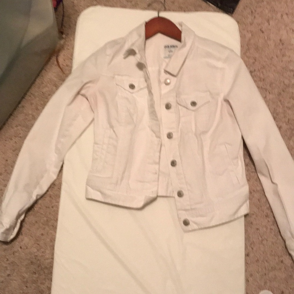 White jean jacket